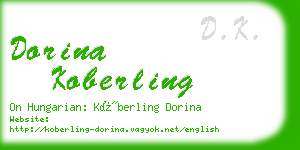 dorina koberling business card